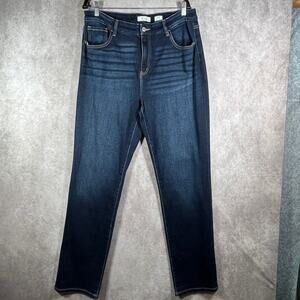 KanCan‎ Signature Kurvy Straight Jeans Womens 32 Blue Dark Wash Denim Mid Rise